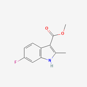 molecular formula C11H10FNO2 B13324387 methyl 6-fluoro-2-methyl-1H-indole-3-carboxylate 