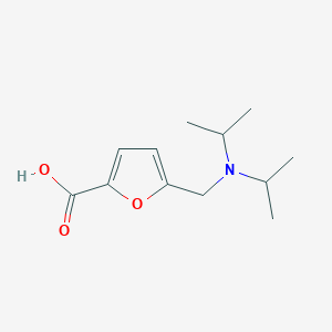 molecular formula C12H19NO3 B1332442 5-[(二异丙氨基)甲基]-呋喃-2-羧酸 CAS No. 429651-03-6