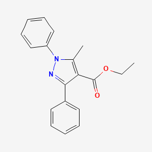 molecular formula C19H18N2O2 B1332443 5-Methyl-1,3-diphenyl-1H-pyrazole-4-carboxylic acid ethyl ester CAS No. 7189-04-0