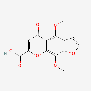 molecular formula C14H10O7 B1332446 4,9-二甲氧基-5-氧代-5H-呋喃[3,2-g]色烯-7-甲酸 CAS No. 25944-28-9