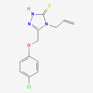 molecular formula C12H12ClN3OS B1332464 4-allyl-5-[(4-chlorophenoxy)methyl]-4H-1,2,4-triazole-3-thiol CAS No. 333767-06-9