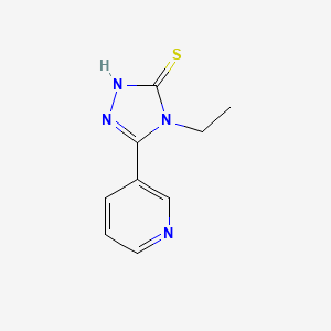 molecular formula C9H10N4S B1332468 4-Ethyl-5-pyridin-3-yl-4H-[1,2,4]triazole-3-thiol CAS No. 26131-68-0