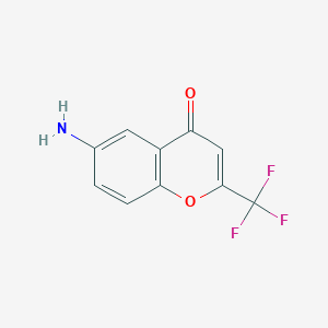 molecular formula C10H6F3NO2 B1332480 6-amino-2-(trifluoromethyl)-4H-chromen-4-one CAS No. 383371-02-6