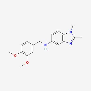 molecular formula C18H21N3O2 B1332483 (3,4-二甲氧基-苯甲基)-(1,2-二甲基-1H-苯并咪唑-5-基)-胺 CAS No. 337925-60-7