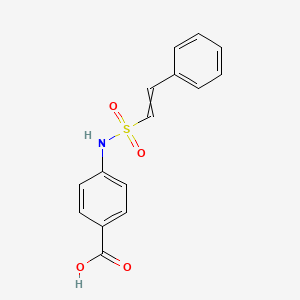 molecular formula C15H13NO4S B1332488 4-(2-Phenylethenylsulfonylamino)benzoic acid 