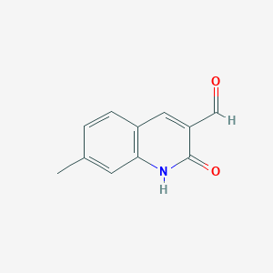 molecular formula C11H9NO2 B1332489 2-Hydroxy-7-methylquinoline-3-carbaldehyde CAS No. 80231-41-0