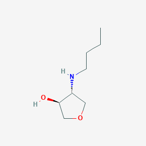 molecular formula C8H17NO2 B13324900 (3S,4R)-4-(butylamino)oxolan-3-ol 
