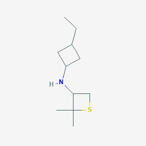 molecular formula C11H21NS B13324951 N-(3-Ethylcyclobutyl)-2,2-dimethylthietan-3-amine 