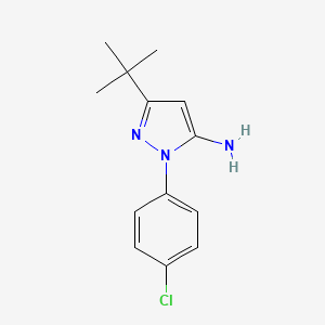 molecular formula C13H16ClN3 B1332503 3-(tert-Butyl)-1-(4-chlorophenyl)-1H-pyrazol-5-amine CAS No. 478016-00-1
