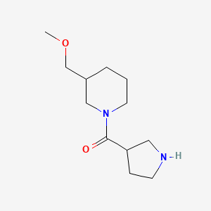 molecular formula C12H22N2O2 B13325093 (3-(Methoxymethyl)piperidin-1-yl)(pyrrolidin-3-yl)methanone 