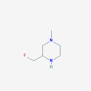 molecular formula C6H13FN2 B13325275 3-(Fluoromethyl)-1-methylpiperazine 