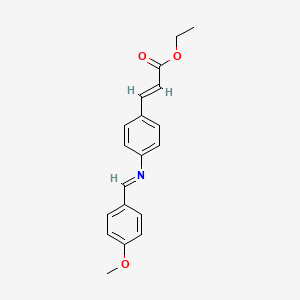 molecular formula C19H19NO3 B1332532 2-Propenoic acid, 3-[4-[[(4-methoxyphenyl)methylene]amino]phenyl]-, ethyl ester CAS No. 6421-30-3