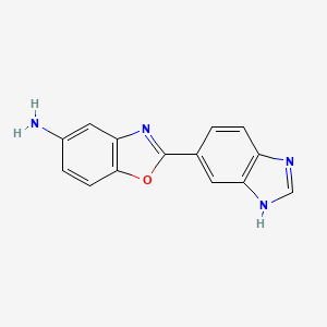 molecular formula C14H10N4O B1332544 2-(1H-Benzoimidazol-5-yl)-benzooxazol-5-ylamine CAS No. 436086-85-0