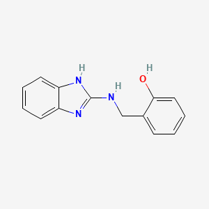molecular formula C14H13N3O B1332553 2-[(1H-benzimidazol-2-ylamino)methyl]phenol CAS No. 364599-60-0