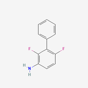 molecular formula C12H9F2N B13325534 2,4-Difluoro-3-phenylaniline 