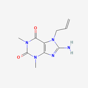 molecular formula C10H13N5O2 B1332557 7-Allyl-8-amino-1,3-dimethyl-3,7-dihydro-1H-purine-2,6-dione CAS No. 135574-30-0