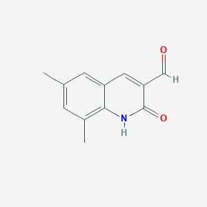 molecular formula C12H11NO2 B1332559 6,8-Dimethyl-2-oxo-1,2-dihydro-quinoline-3-carbaldehyde CAS No. 332883-19-9
