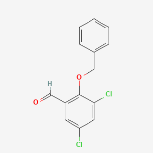 molecular formula C14H10Cl2O2 B1332574 2-(Benzyloxy)-3,5-dichlorobenzaldehyde CAS No. 40359-57-7