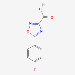 molecular formula C9H5FN2O3 B1332576 5-(4-fluorophenyl)-1,2,4-oxadiazole-3-carboxylic Acid CAS No. 72542-80-4