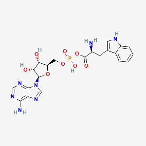molecular formula C21H24N7O8P B13325852 Tryptophanyl-5'AMP 