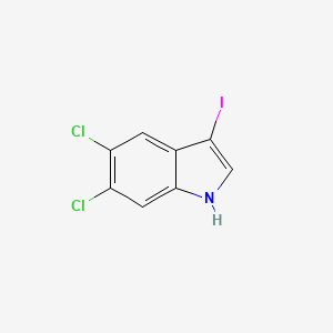 molecular formula C8H4Cl2IN B13326044 5,6-Dichloro-3-iodo-1H-indole 