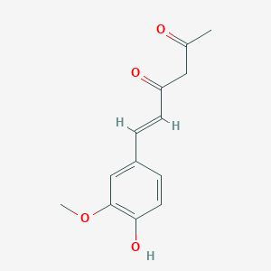 molecular formula C13H14O4 B133261 (E)-6-(4-Hydroxy-3-methoxyphenyl)hex-5-ene-2,4-dione CAS No. 189181-53-1