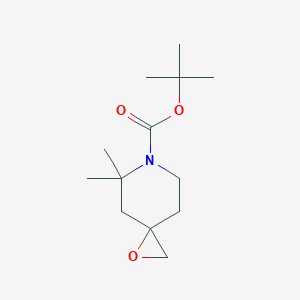molecular formula C13H23NO3 B13326120 tert-Butyl 5,5-dimethyl-1-oxa-6-azaspiro[2.5]octane-6-carboxylate 