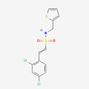 molecular formula C13H11Cl2NO2S2 B1332619 (E)-2-(2,4-dichlorophenyl)-N-(2-thienylmethyl)-1-ethenesulfonamide 