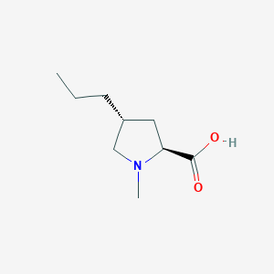 molecular formula C9H15NO2 B133262 (4Z)-1-Methyl-4-propylidene-L-proline CAS No. 13380-36-4