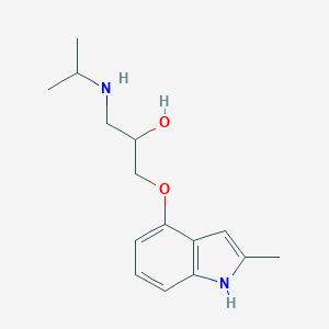 molecular formula C15H22N2O2 B133264 Mepindolol CAS No. 23694-81-7