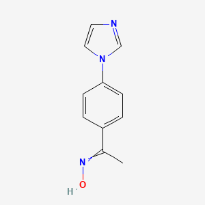 molecular formula C11H11N3O B1332646 1-[4-(1H-imidazol-1-yl)phenyl]-1-ethanone oxime 