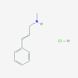 molecular formula C10H14ClN B13326534 N-methyl-3-phenylprop-2-en-1-amine;hydrochloride 