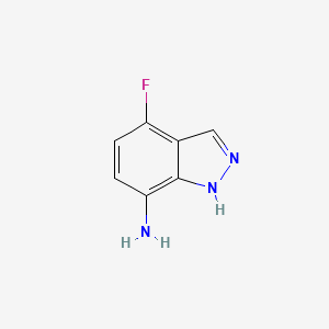molecular formula C7H6FN3 B1332655 4-氟-1H-吲唑-7-胺 CAS No. 866144-03-8