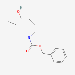 molecular formula C16H23NO3 B13326565 Benzyl 5-hydroxy-4-methylazocane-1-carboxylate 