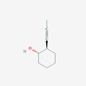 molecular formula C9H14O B13326596 (1S,2R)-2-(prop-1-yn-1-yl)cyclohexan-1-ol 