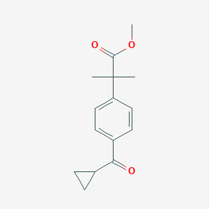 molecular formula C15H18O3 B133268 Methyl 2-[4-(cyclopropanecarbonyl)phenyl]-2-methylpropanoate CAS No. 880088-78-8
