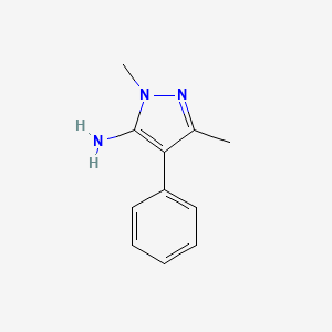 molecular formula C11H13N3 B1332680 1,3-dimethyl-4-phenyl-1H-pyrazol-5-amine CAS No. 3654-22-6