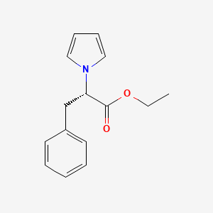 molecular formula C15H17NO2 B1332681 Ethyl (2S)-3-phenyl-2-(1H-pyrrol-1-YL)propanoate 