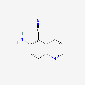 molecular formula C10H7N3 B1332685 6-氨基喹啉-5-腈 CAS No. 54398-51-5