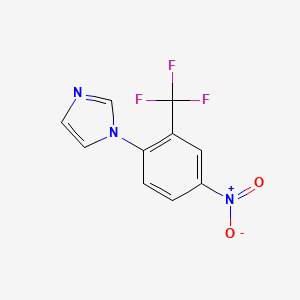 molecular formula C10H6F3N3O2 B1332687 1-[4-nitro-2-(trifluoromethyl)phenyl]-1H-imidazole CAS No. 351324-52-2
