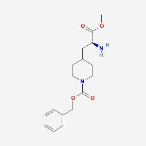 molecular formula C17H24N2O4 B13326921 Benzyl (S)-4-(2-amino-3-methoxy-3-oxopropyl)piperidine-1-carboxylate 