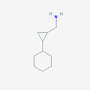 molecular formula C10H19N B13326936 (2-Cyclohexylcyclopropyl)methanamine 