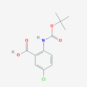 molecular formula C12H14ClNO4 B1332697 2-tert-Butoxycarbonylamino-5-chloro-benzoic acid CAS No. 253677-29-1
