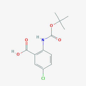 molecular formula C12H14ClNO4 B1332697 2-((tert-Butoxycarbonyl)amino)-5-chlorobenzoic acid CAS No. 253677-29-1