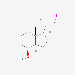 molecular formula C13H23IO B133270 (1R,3Ar,4S,7aR)-1-[(2S)-1-iodopropan-2-yl]-7a-methyl-1,2,3,3a,4,5,6,7-octahydroinden-4-ol CAS No. 116535-65-0