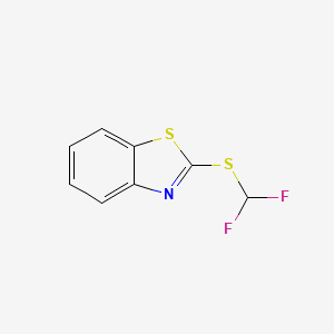 molecular formula C8H5F2NS2 B1332709 2-[(Difluoromethyl)sulfanyl]-1,3-benzothiazole CAS No. 943-08-8