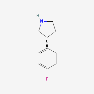 molecular formula C10H12FN B1332715 (3R)-3-(4-fluorophenyl)pyrrolidine CAS No. 1048703-18-9