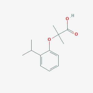molecular formula C13H18O3 B1332717 2-(2-Isopropylphenoxy)-2-methylpropanoic acid CAS No. 669726-38-9