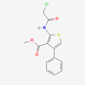 molecular formula C14H12ClNO3S B1332720 Methyl 2-[(chloroacetyl)amino]-4-phenylthiophene-3-carboxylate CAS No. 356568-66-6