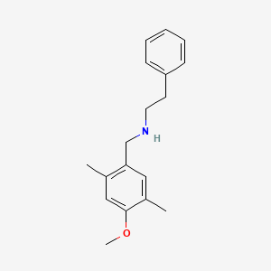 molecular formula C18H23NO B1332753 (4-Methoxy-2,5-dimethylbenzyl)(2-phenylethyl)amine CAS No. 355383-21-0